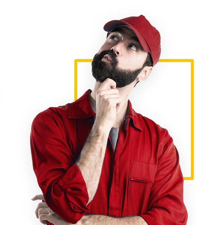 Man thinking plumbing